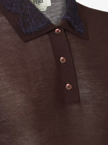 Lingerie cashmere and silk polo shirt thumbnail