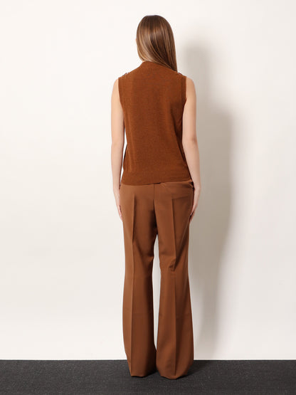 Sleeveless wool and cashmere sweater thumbnail