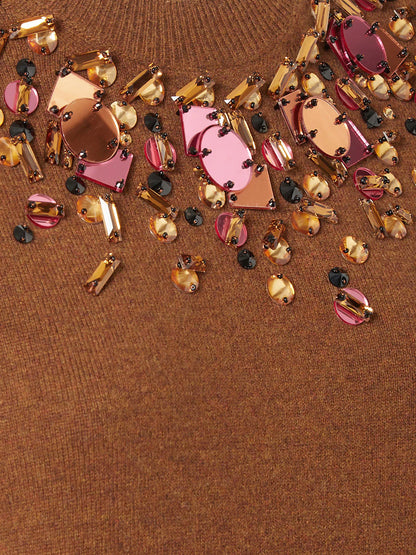 Sleeveless wool and cashmere sweater thumbnail