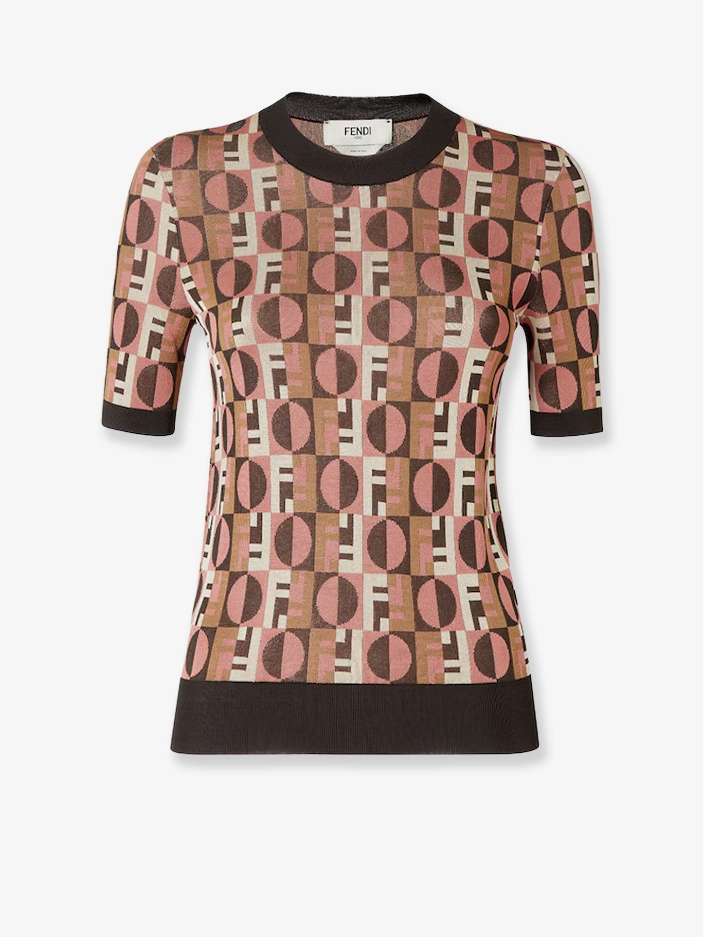 Viscose sweater with Optical Fendi motif FENDI Nugnes1920