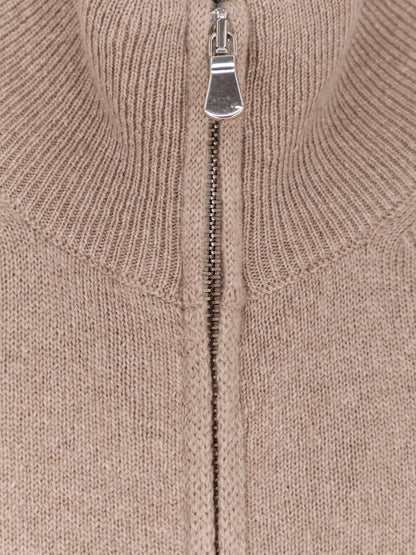Superfine merino wool and cashmere cardigan thumbnail