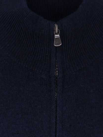 Superfine merino wool full-zip cardigan thumbnail