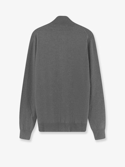 Superfine merino wool and cashmere cardigan thumbnail