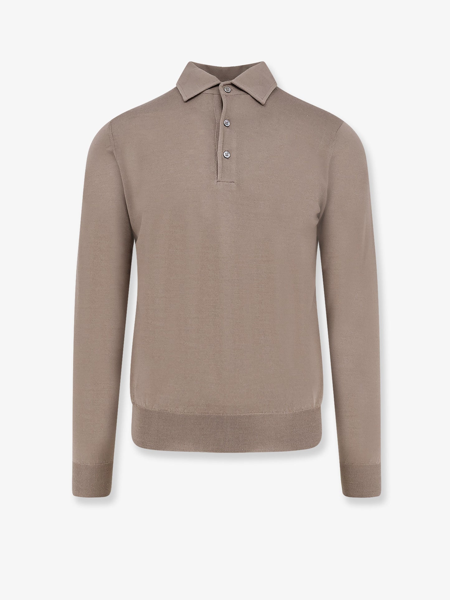 Merino wool, silk and cashmere polo shirt
