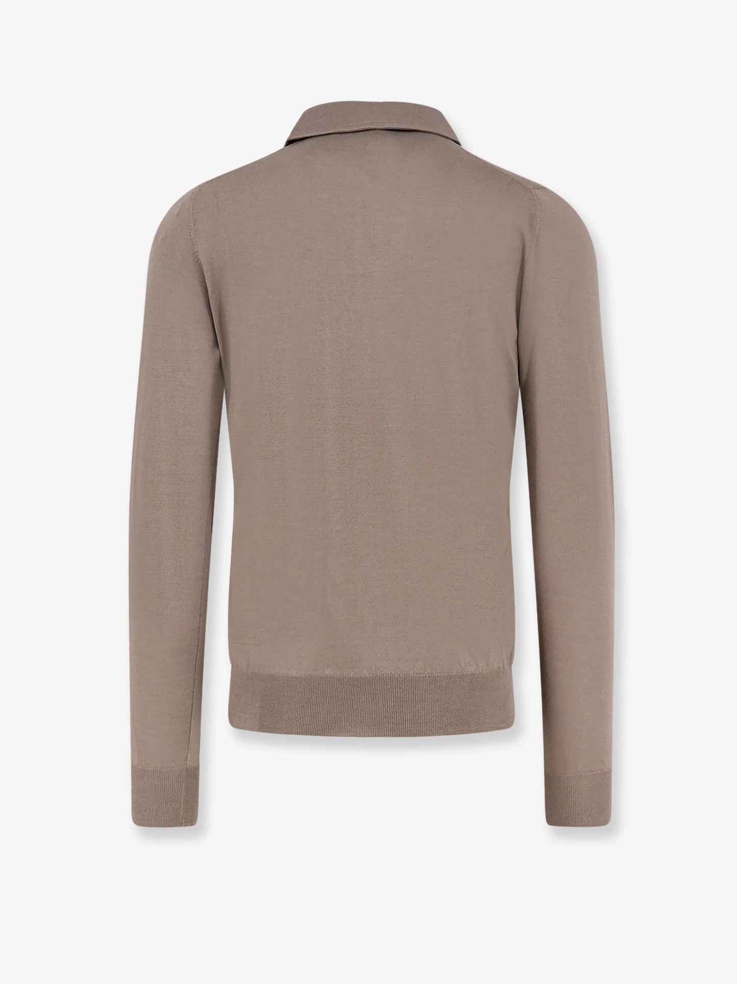 Merino wool, silk and cashmere polo shirt