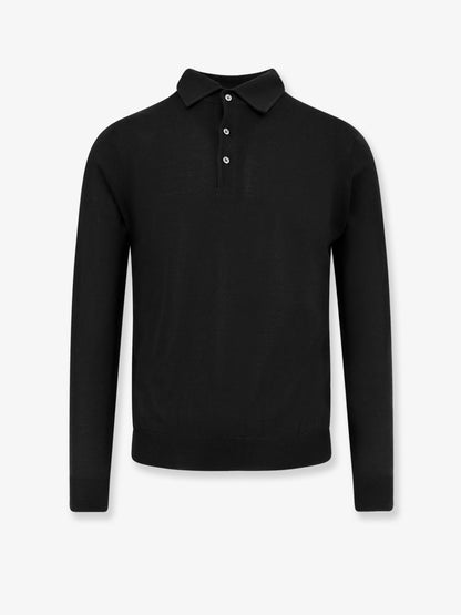 Merino wool, silk and cashmere polo shirt thumbnail