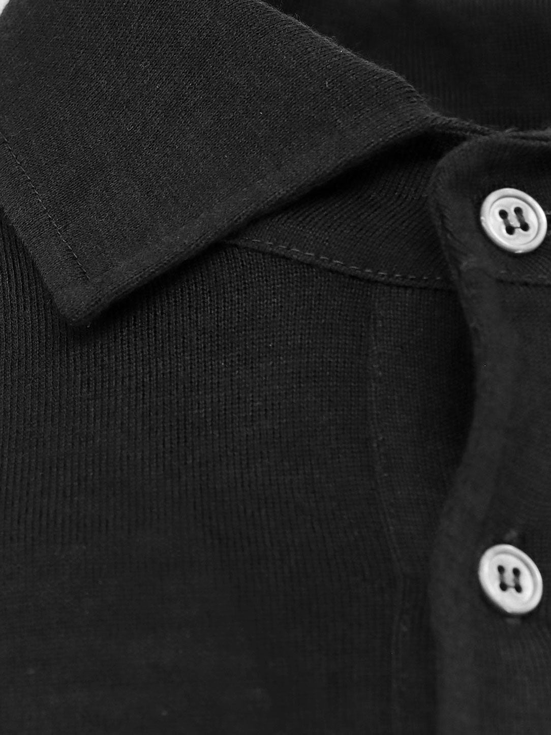 Merino wool, silk and cashmere polo shirt