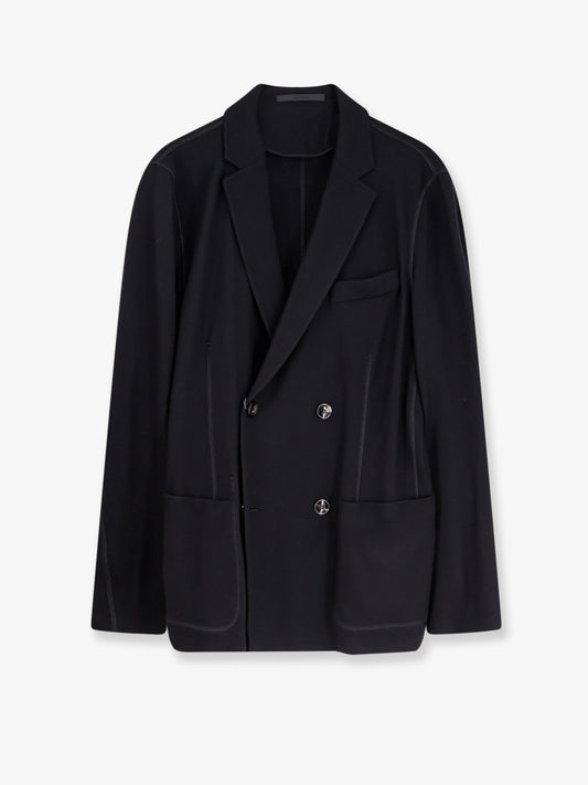 Double-breasted cashmere blazer
