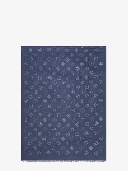 Silk scarf with all-over Monogram print