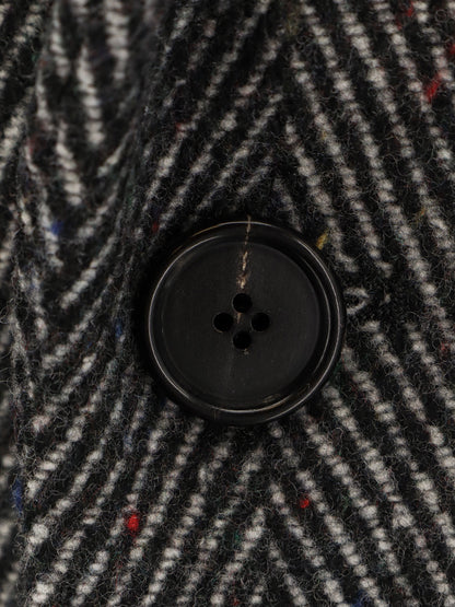 Wool blend coat with herringbone motif thumbnail