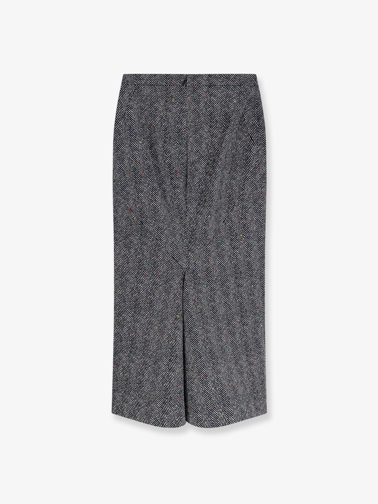 Herringbone motif cotton skirt
