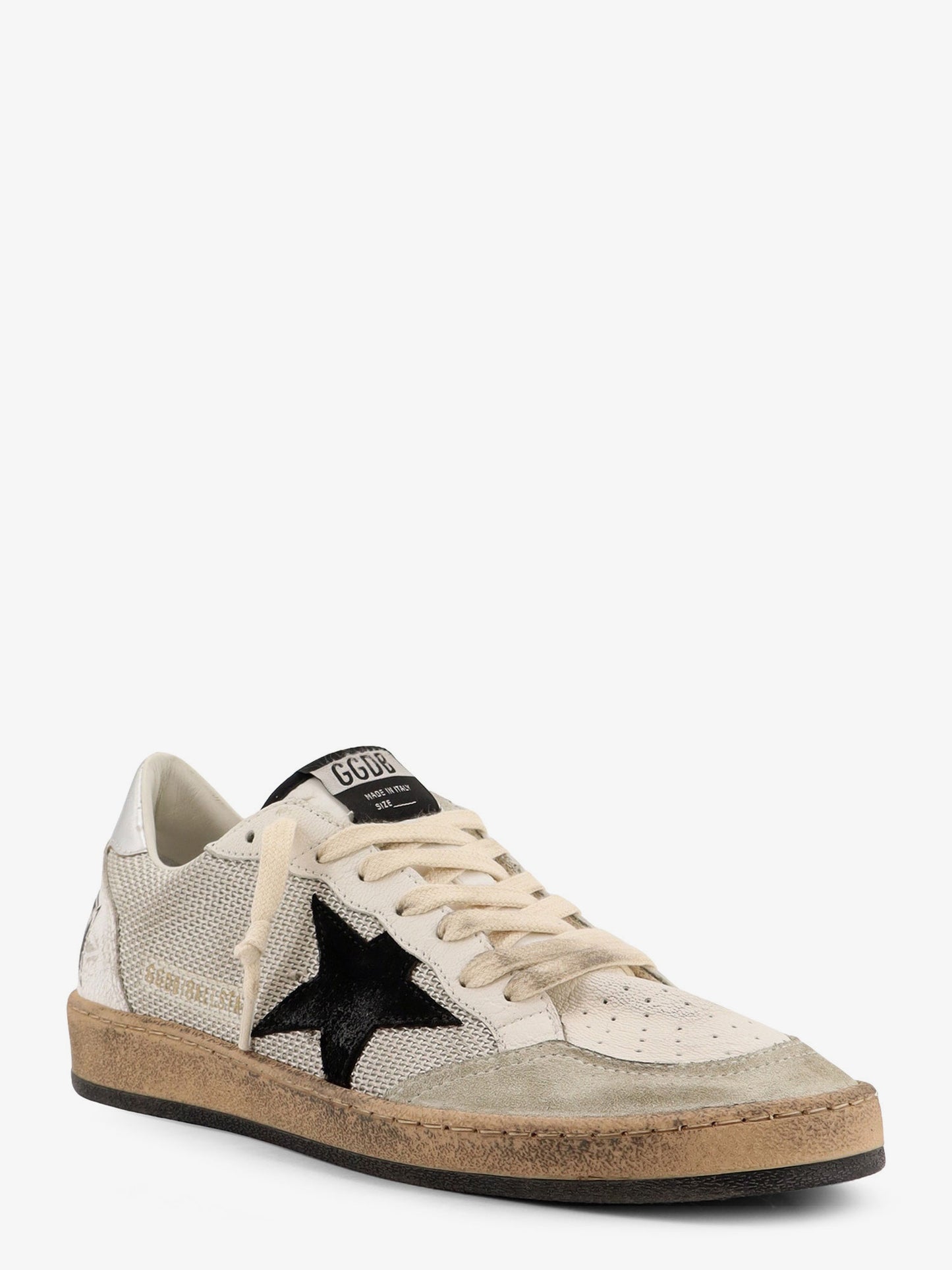 Ball Star mesh and leather low-top sneakers
