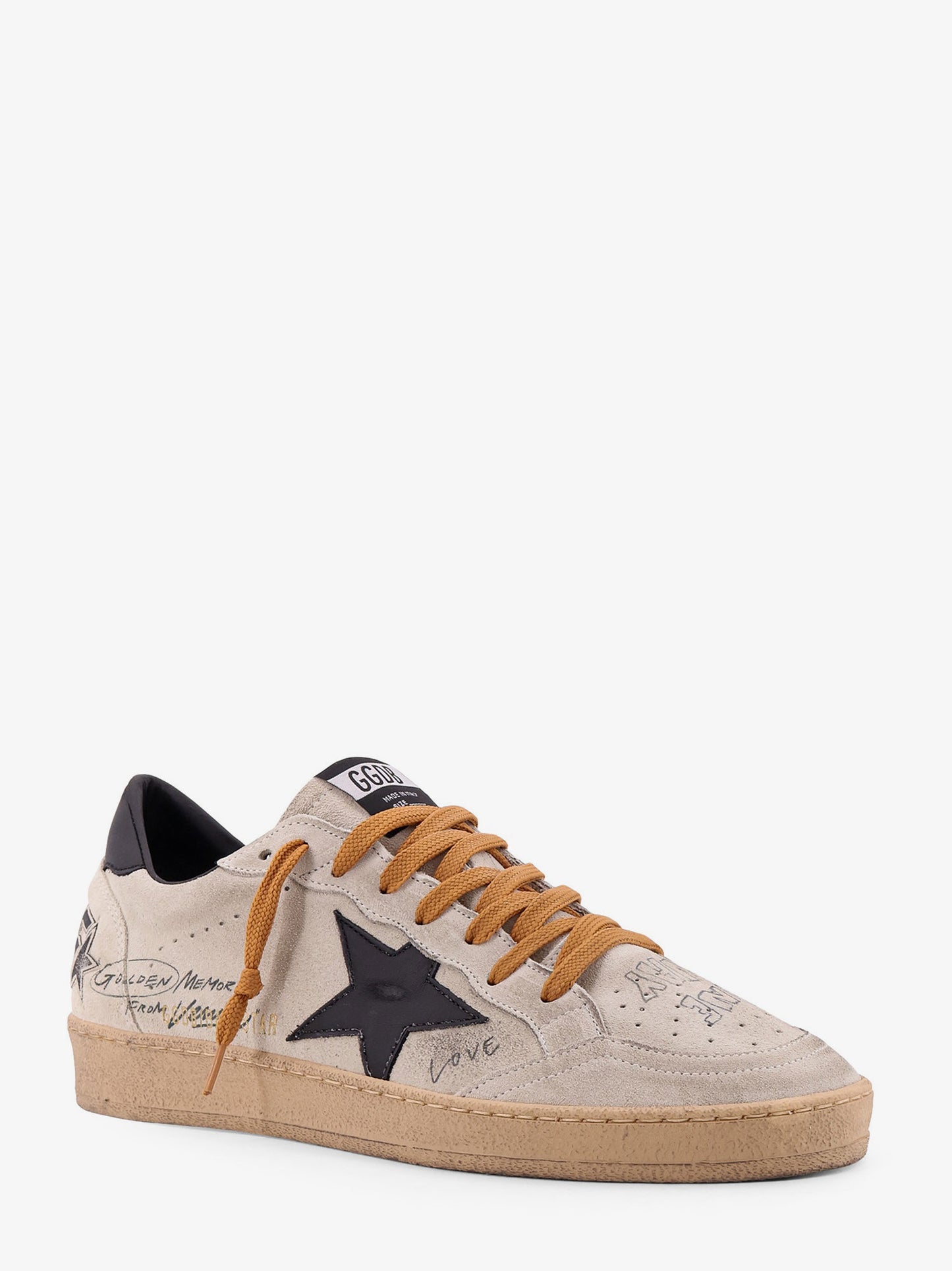 Ball Star low-top suede sneakers with used effect