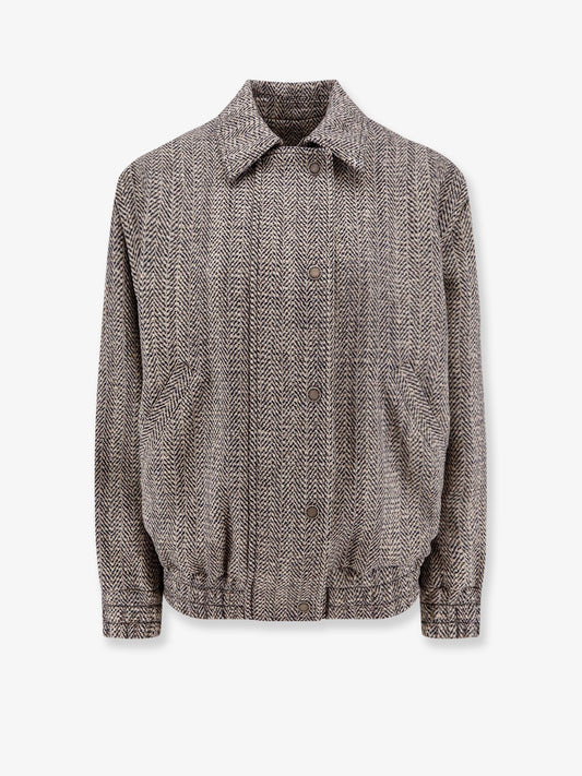 Herringbone fabric jacket
