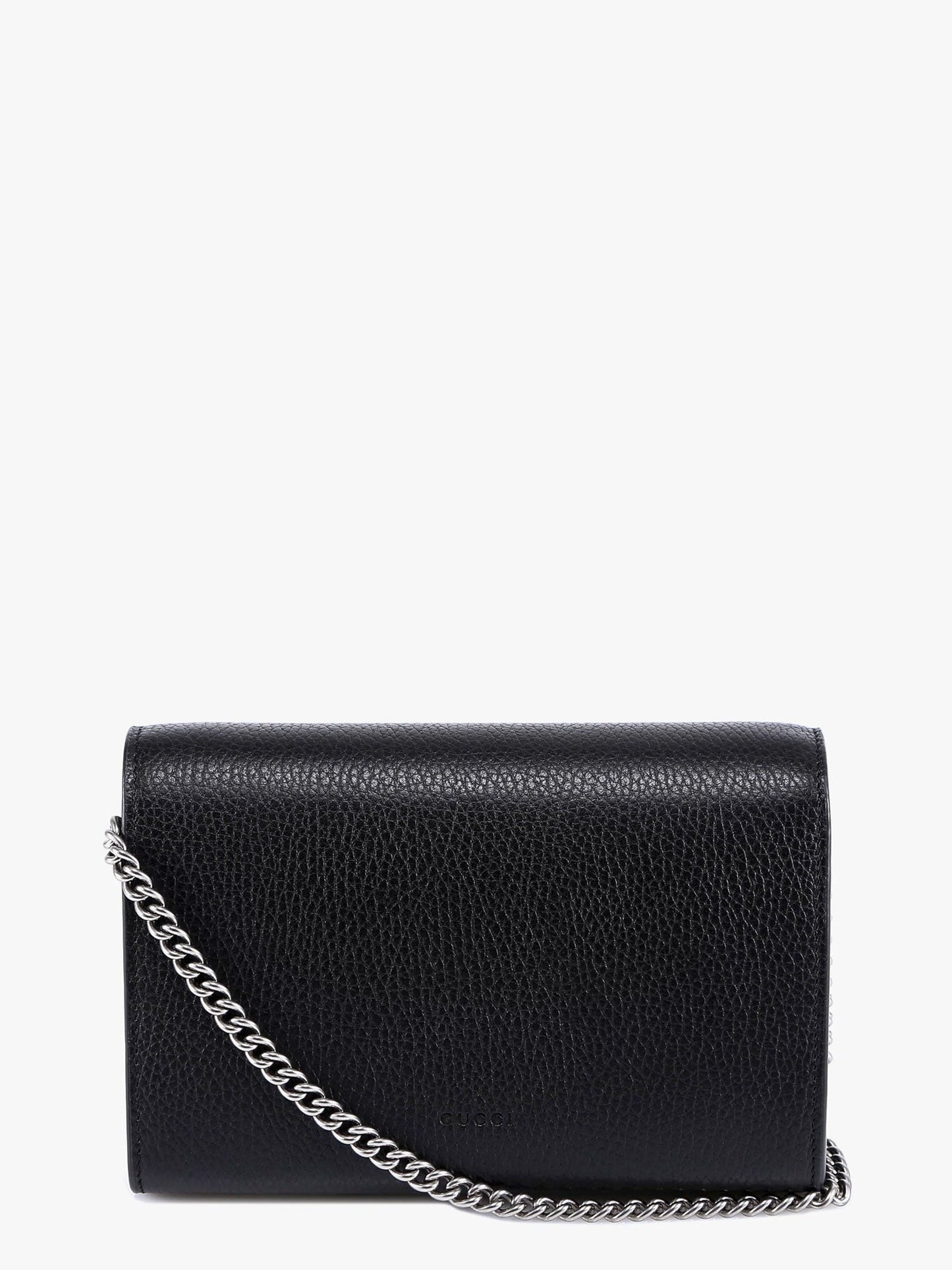 Leather shoulder bag with iconic tiger heads buckle