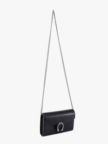 Leather shoulder bag with iconic tiger heads buckle thumbnail
