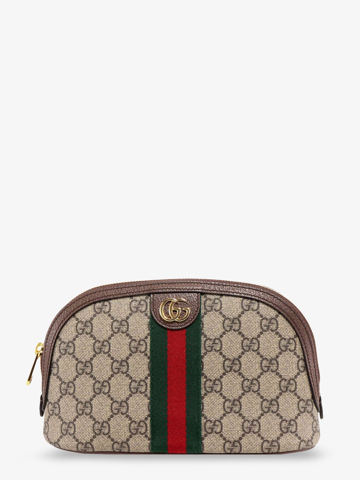 Ophidia GG Fabric and leather clutch