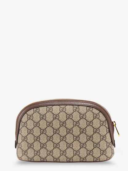Ophidia GG Fabric and leather clutch thumbnail
