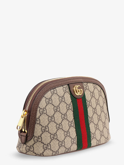 Ophidia GG Fabric and leather clutch thumbnail