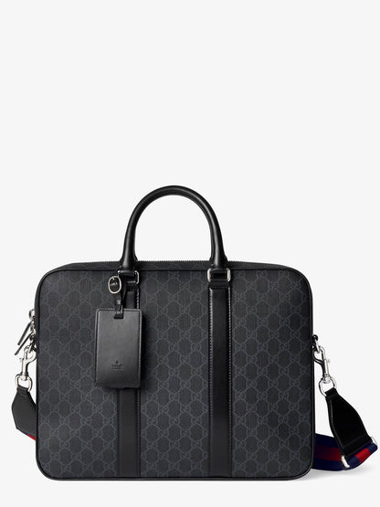 GG Supreme fabric and leather briefcase thumbnail
