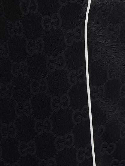 Viscose blend trousers with all-over GG motif thumbnail