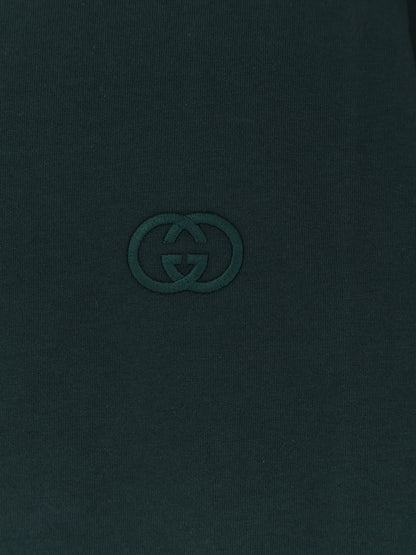 Cotton t-shirt with embroidered GG Incrocio logo thumbnail