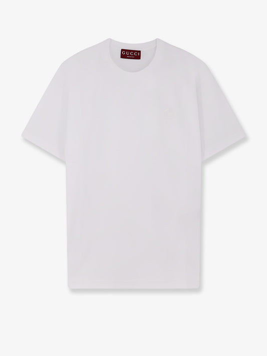 T-shirt in cotone con logo Incrocio GG ricamato