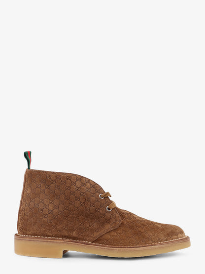 GG suede lace-up boots thumbnail