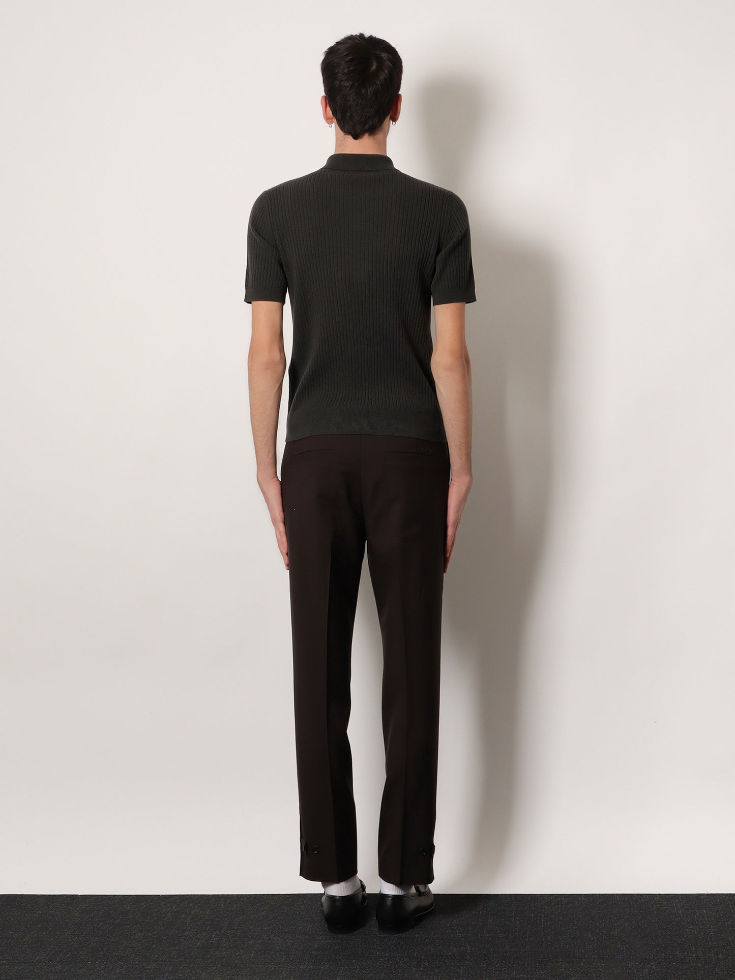 Wool and cashmere polo shirt