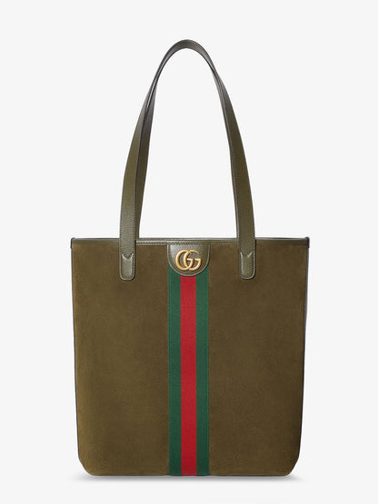 Borsa shopping Ophidia in suede e pelle thumbnail