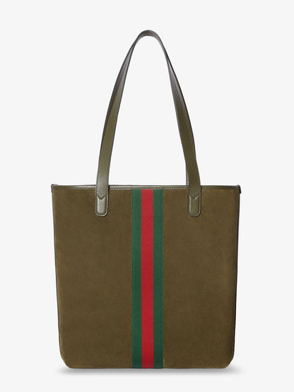 Borsa shopping Ophidia in suede e pelle thumbnail