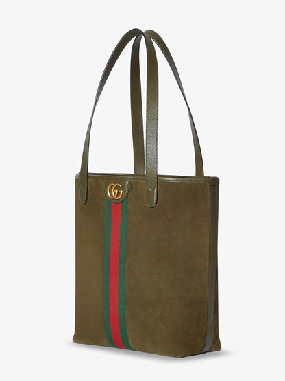 Borsa shopping Ophidia in suede e pelle thumbnail
