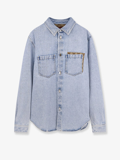 Denim shirt with GG insert thumbnail