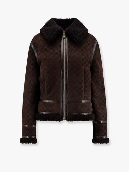 Suede jacket with GG motif thumbnail