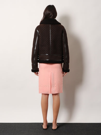 Suede jacket with GG motif thumbnail