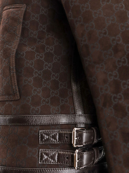 Suede jacket with GG motif thumbnail