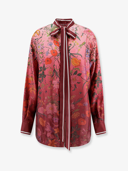 Silk shirt with Gucci Flora print thumbnail