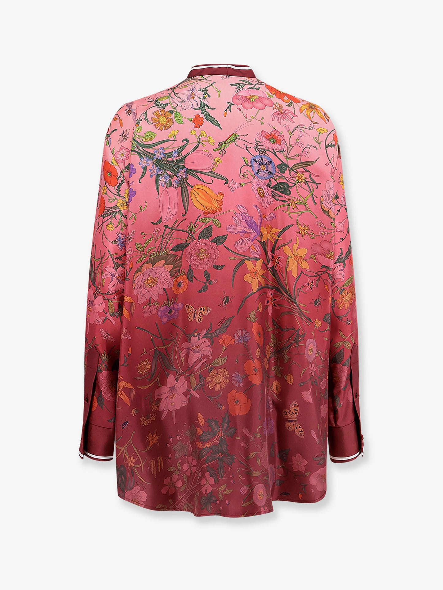 Silk shirt with Gucci Flora print