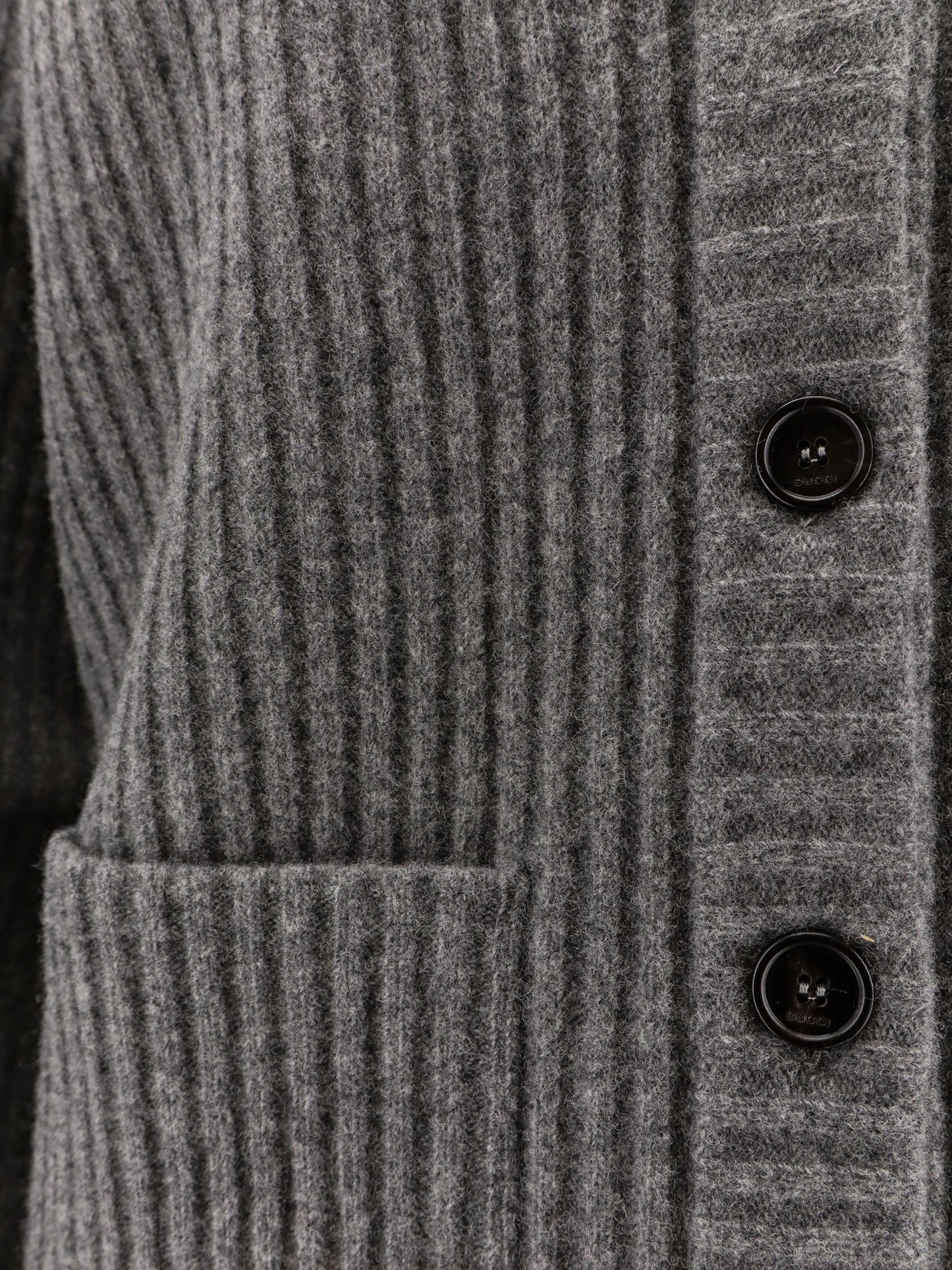 Ribbed wool cardigan