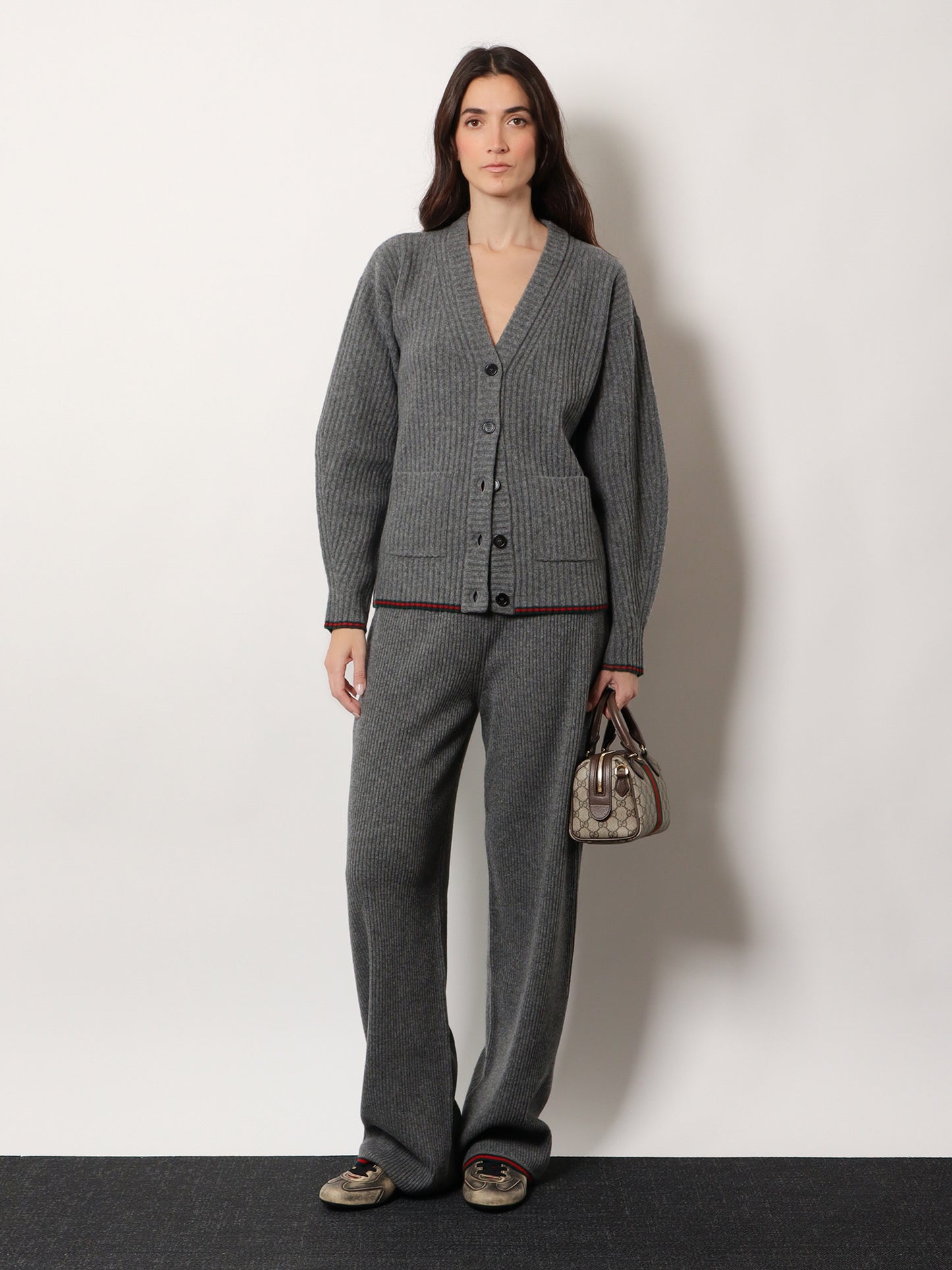 Stretch wool trousers