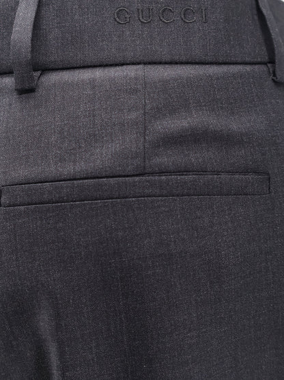 Wool trousers with GUCCI embroidery thumbnail