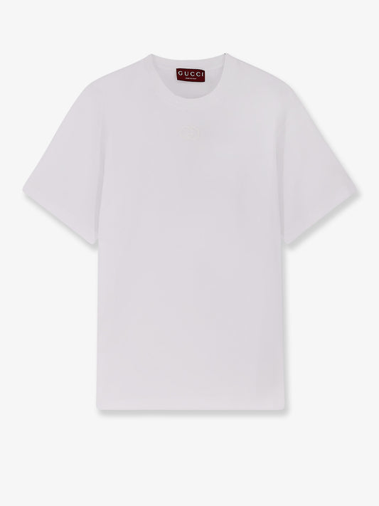 Cotton t-shirt with GG Incrocio logo on the front