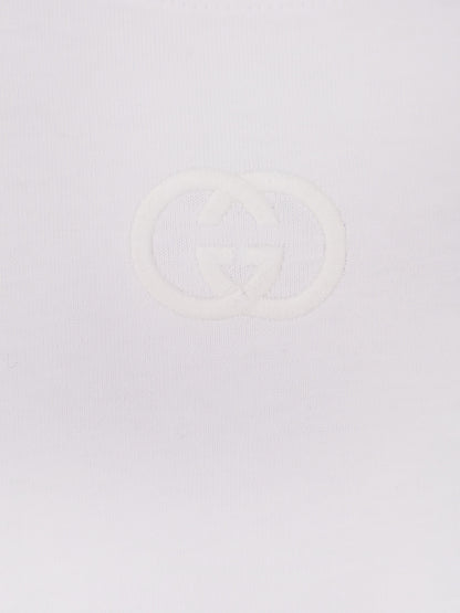 T-shirt in cotone con logo GG Incrocio frontale thumbnail