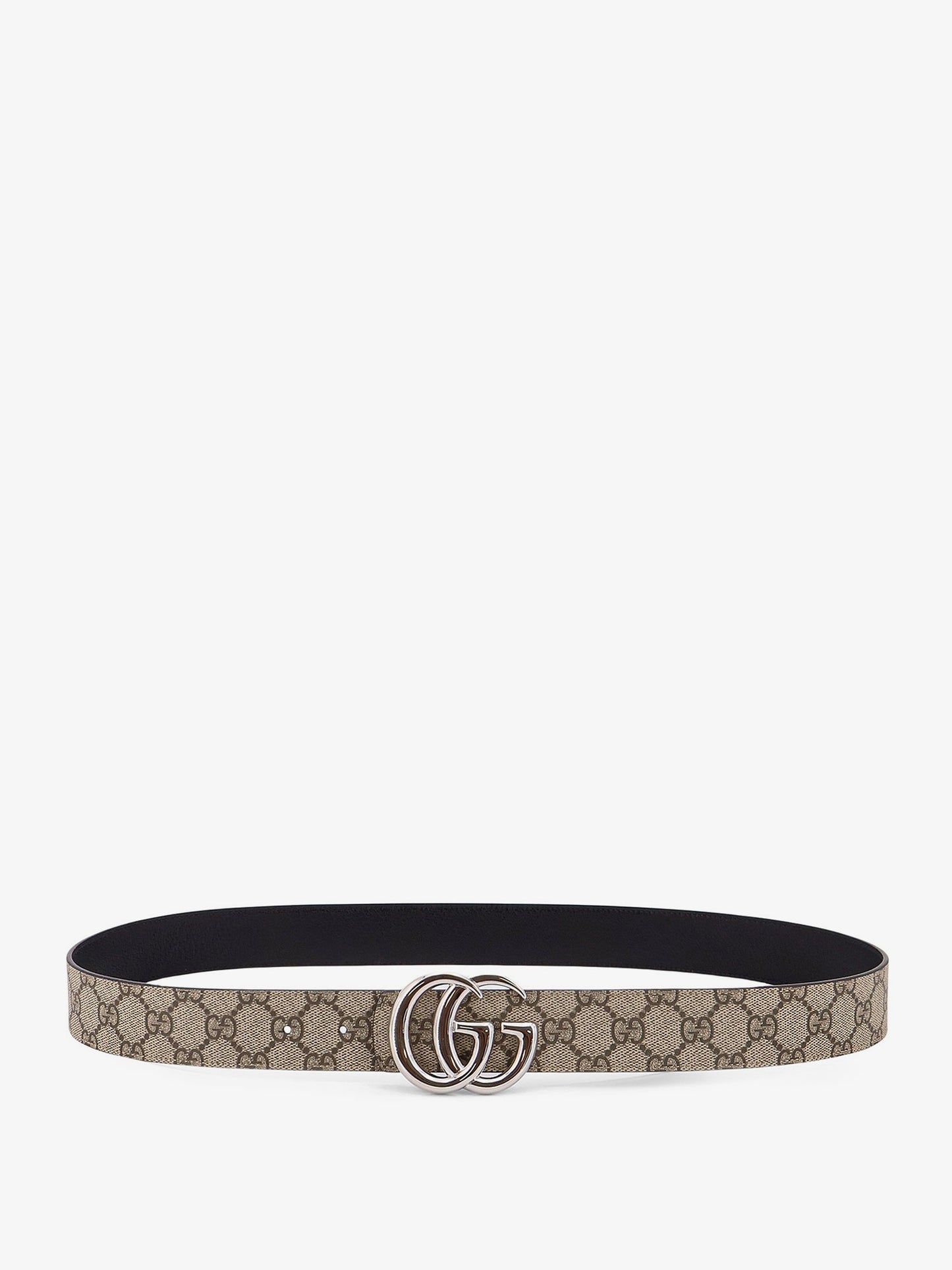 Reversible leather and Supreme GG fabric belt