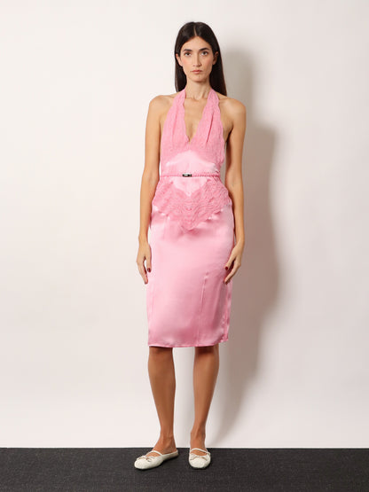 Silk Satin Midi Dress thumbnail