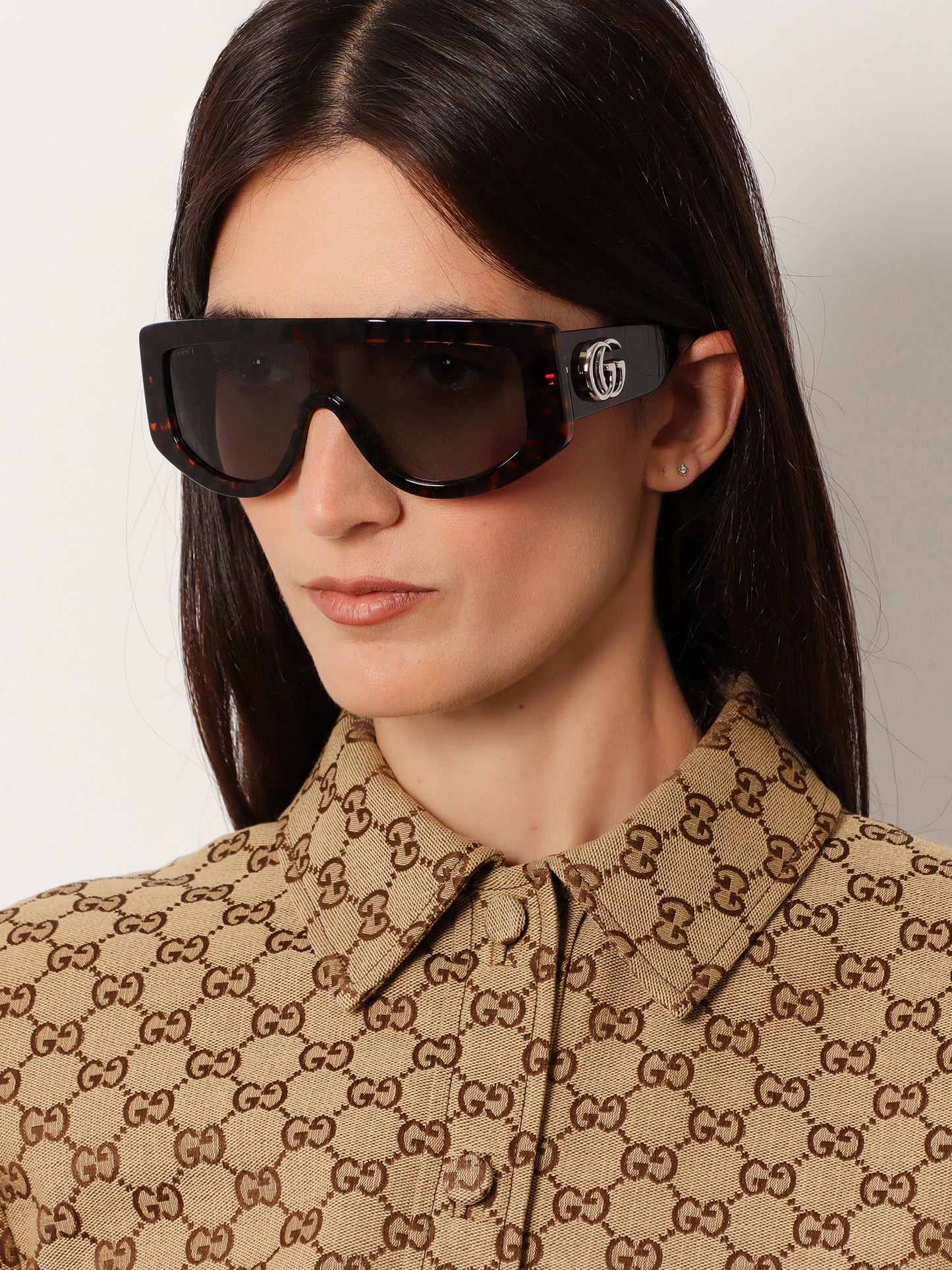 Rectangular acetate sunglasses