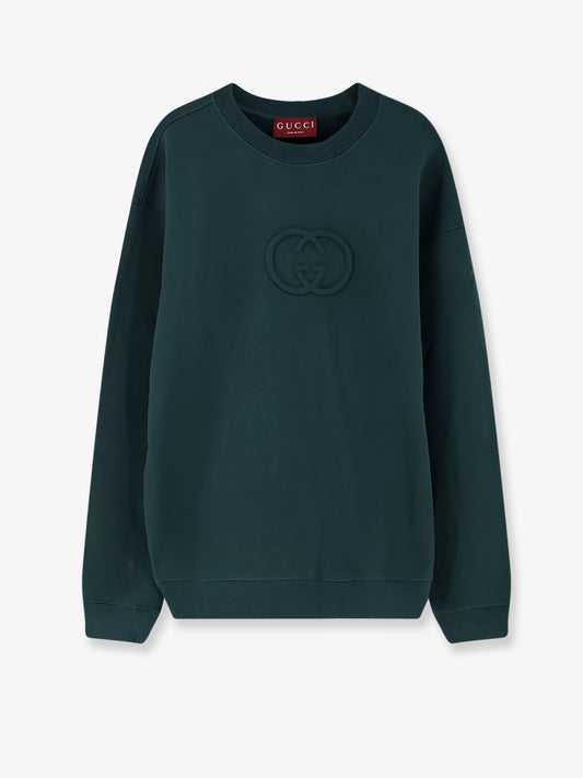 Cotton sweatshirt with GG Incrocio detail