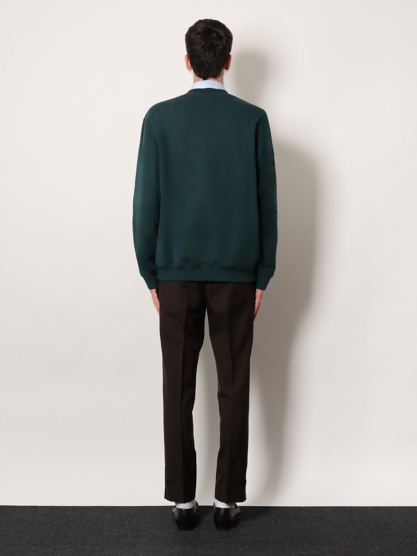 Cotton sweatshirt with GG Incrocio detail