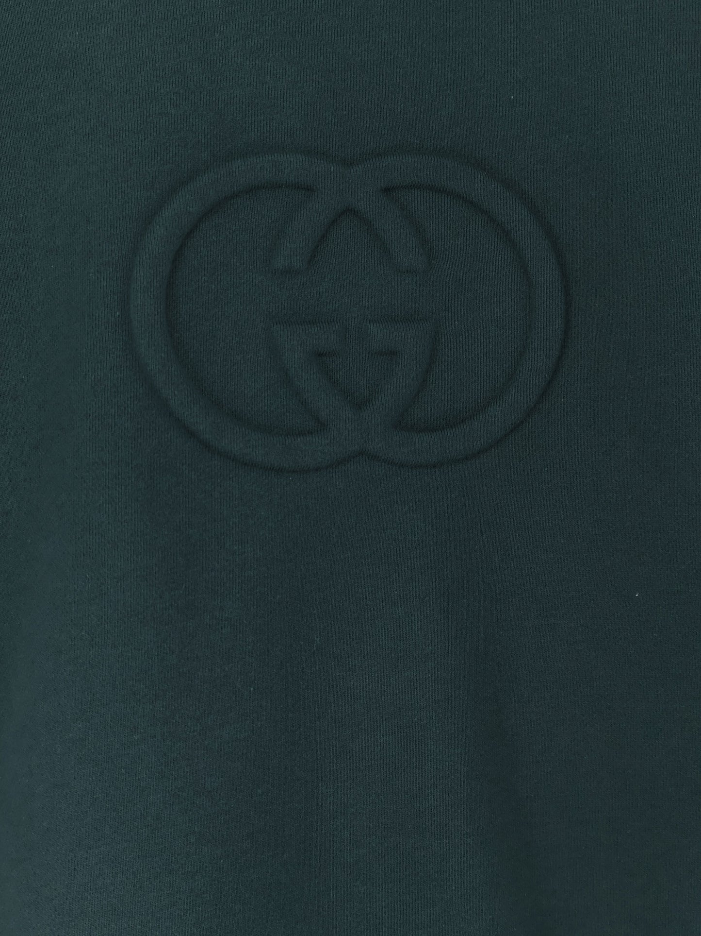 Cotton sweatshirt with GG Incrocio detail