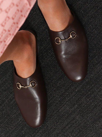 Leather mule with Horsebit thumbnail